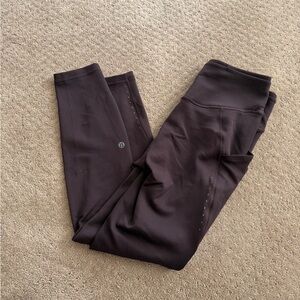 lululemon athletica Dark Brown Fast and Free Thermal Tight 25”